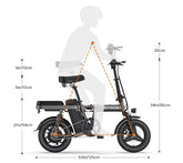 ENGWE T14 EU Electric Bike 250W Motor, 480WH Battery, 45KM Range | Stylish Gray eBike for you!